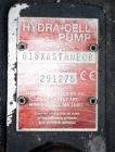 Used Hydra-Cell Diaphragm Pump, Model D15XASTNNECB, 316L Stainless Steel. Maximum flow 13.8 gallons per minute at 1450 rpm. 1-1/4