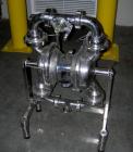USED: Depa air powered diaphragm pump, model DH40-UL-P-T-T, 316L stainless steel. Rated 17 gallons per minute, (.98