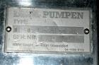 USED: Depa air powered diaphragm pump, model DH40-UL-P-T-T, 316L stainless steel. Rated 17 gallons per minute, (.98