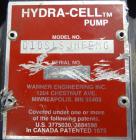 Used- Hydra-Cell Diaphragm Pump, Model D10SLSJHEEMG, 316L  Stainless Steel. Maximum flow 6 gallons per minute. 1