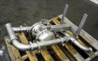 Used Murzan Sanitary Diaphragm Pump, Model PI 50 SL, 316 Stainless Steel. Approximate 100 gallons per minute at 40 psig requires 75 psi and 82 scfm. 6