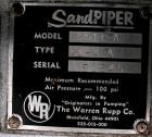 Used Sandpiper Air Powered Double Diaphragm Pump, Model SB1 1/2-A, Aluminum. Rated 0-90 gallons per minute, 1/4
