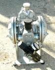 USED: Sandpiper air powered double diaphragm pump, model SB1-A, type SGN-4-SS, 316 stainless steel. Rated 42 gallons per minute, 1/4