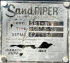 USED: Sandpiper air powered double diaphragm pump, model SB1-A, type SGN-4-SS, 316 stainless steel. Rated 42 gallons per minute, 1/4