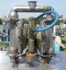 Used Versa-Matic Tool Air Powered Diaphragm Pump, Model V125F VTTFVT, 316 L Stainless Steel. Rated approximately 0-138 gallons per minute, 1/4