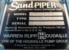 Used Warren Rupp Sandpiper Air Powered Double Diaphragm Pump, Model EB3-SA, Type TB-1-A, Aluminum.Rated 0-204 gallons per minute, 7/16