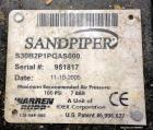 Used Warren Rupp Sandpiper II S30 Air Operated Diaphragm Pump, Model S30B2P1PQAS000, Polypropylene. Rated 238 gallons per minute, 0.71” maximum solids handling. 3” Diameter inlet/outlet. Includes a B...