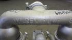 Used Wilden Air Operated Double Diaphragm Pump, Model M8, 316 Stainless Steel. Rated approximately 135 gallons per minute, 1/4