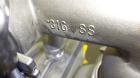 Used Wilden Air Operated Double Diaphragm Pump, Model M8, 316 Stainless Steel. Rated approximately 135 gallons per minute, 1/4