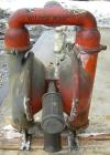 USED: Wilden air operated double diaphragm pump, model M15, 316 stainless steel. Rated 160 gallons per minute at 110 psi. 3/8