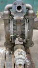 USED: Wilden air operated double diaphragm pump, model M15, 316 stainless steel. Rated 160 gallons per minute at 110 psi. 3/8