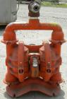 Used Wilden Air Operated Double Diaphragm Pump, model M4, aluminum construction. Rated approximately 70 gallons per minute, 3/16
