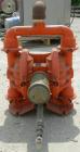 Used Wilden Air Operated Double Diaphragm Pump, model M4, aluminum construction. Rated approximately 70 gallons per minute, 3/16