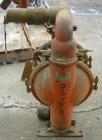 USED: Wilden air operated double diaphragm pump, model M8/SO/NE/NE/NE, 316 stainless steel. Rated 120 gallons per minute at 80 psi. 1/4