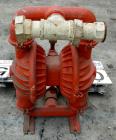 USED: Wilden Air Operated Double Diaphragm Pump, model M8, aluminum construction. Rated approximately 156 gallons per minute, 125 psi, 2