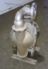 Used Wilden Air Operated Double Diaphragm Pump, Model M8, 316 Stainless Steel. Rated approximate 156 gallons per minute, ¼” maximum solids handling. 2” Inlet/outlet.