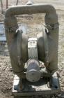 Used Wilden Air Operated Double Diaphragm Pump, Model M8, 316 Stainless Steel. Rated 163 gallons per minute, 1/4