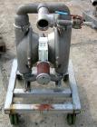 USED: Wilden air operated double diaphragm pump, model M8, 316 stainless steel. Rated 163 gallons per minute, 1/4