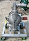 USED: Wilden air operated double diaphragm pump, model M8, 316 stainless steel. Rated 163 gallons per minute, 1/4