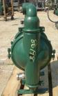 USED: Wilden air operated double diaphragm pump, model M8, 316 stainless steel. Rated 163 gallons per minute, 1/4