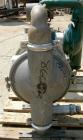 USED: Wilden air operated double diaphragm pump, model M8, 316 stainless steel. Rated 163 gallons per minute, 1/4
