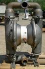 USED: Wilden air operated double diaphragm pump, model M8, 316 stainless steel. Rated 163 gallons per minute, 1/4