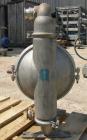 USED: Wilden air operated double diaphragm pump, model M8, 316 stainless steel. Rated 163 gallons per minute, 1/4