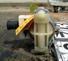 USED: Wilden air operated double diaphragm pump, model P1/PPPP/WF/WF/KTV, polypropylene. Rated 14 gallons per minute, 125 psi, 1/16