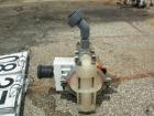 USED: Wilden air operated double diaphragm pump, model P1/PPPP/WF/WF/KTV, polypropylene. Rated 14 gallons per minute, 125 ps...