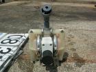 USED: Wilden air operated double diaphragm pump, model P1/PPPP/WF/WF/KTV, polypropylene. Rated 14 gallons per minute, 125 psi, 1/16