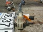USED: Wilden air operated double diaphragm pump, model P1/PPPP/WF/WF/KTV, polypropylene. Rated 14 gallons per minute, 125 psi, 1/16