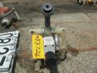 USED: Wilden air operated double diaphragm pump, model P1/PPPP/WF/WF/KTV, polypropylene. Rated 14 gallons per minute, 125 psi, 1/16