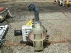 USED: Wilden air operated double diaphragm pump, model P1/PPPP/WF/WF/KTV, polypropylene. Rated 14 gallons per minute, 125 psi, 1/16