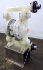 Used Wilden P800 Advanced Air Operated Double Diaphragm Pump, Model P800/PPPP/TF/TF/PTV, Polypropylene. Rated approximate 164 gallons per minute, 1/4” maximum solids handling. 2” Inlet/outlet. Mounte...