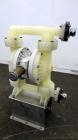 Used Wilden P800 Advanced Air Operated Double Diaphragm Pump, Model P800/PPPP/TF/TF/PTV, Polypropylene. Rated approximate 164 gallons per minute, 1/4” maximum solids handling. 2” Inlet/outlet. Mounte...