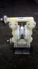 Used Wilden P800 Advanced Air Operated Double Diaphragm Pump, Model P800/PPPP/TF/TF/PTV, Polypropylene. Rated approximate 164 gallons per minute, 1/4” maximum solids handling. 2” Inlet/outlet. Mounte...