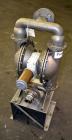 Used Wilden P800 Pro-Flo Air Operated Double Diaphragm Pump, Model P800/SSPP/ND/ND/ND, 316 Stainless Steel. Rated approximate 156 gallons per minute, 1/4