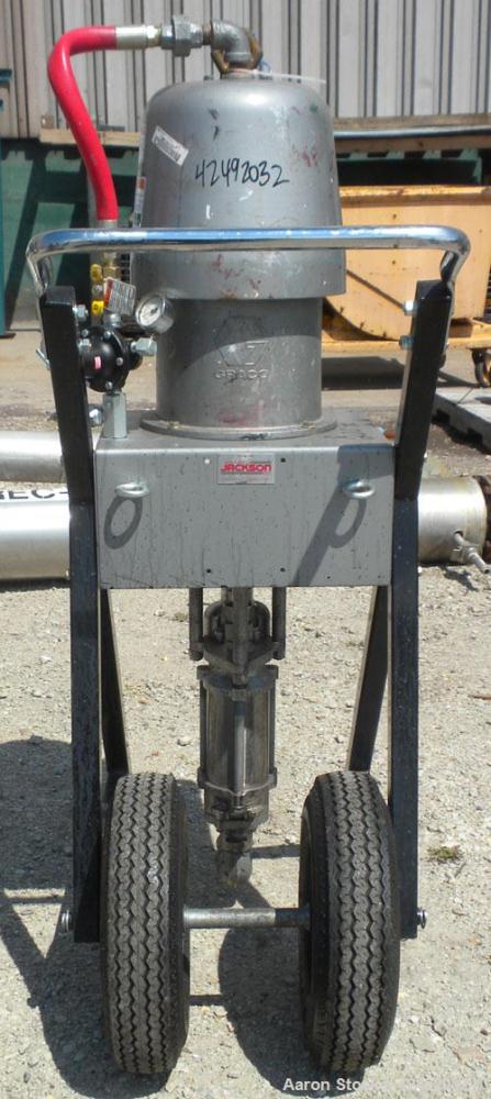 Used Graco Air Operated Bulldog High-Flo Circulation Pump, Part #220578, Series I02C, 304 Stainless Steel. Rated 24 gallons per minute (91 liters), ratio 4 to 1. Maximum air working pressure 100 psi,...