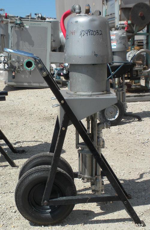 Used Graco Air Operated Bulldog High-Flo Circulation Pump, Part #220578, Series I02C, 304 Stainless Steel. Rated 24 gallons per minute (91 liters), ratio 4 to 1. Maximum air working pressure 100 psi,...