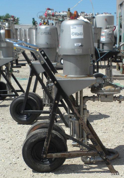 Used Graco Air Operated Bulldog High-Flo Circulation Pump, Part #220578, Series K02C, 304 Stainless Steel. Rated 24 gallons per minute (91 liters), ratio 4 to 1. Maximum air working pressure 100 psi,...