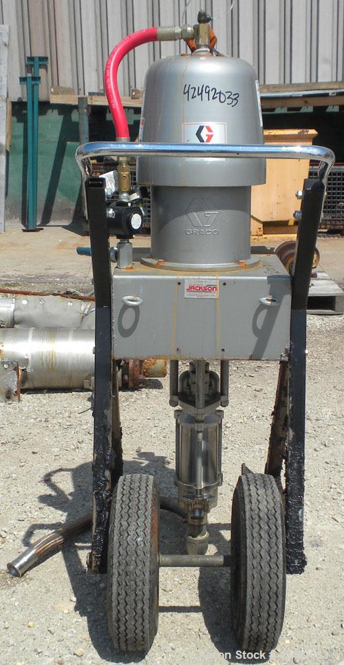 Used Graco Air Operated Bulldog High-Flo Circulation Pump, Part #220578, Series K02C, 304 Stainless Steel. Rated 24 gallons per minute (91 liters), ratio 4 to 1. Maximum air working pressure 100 psi,...