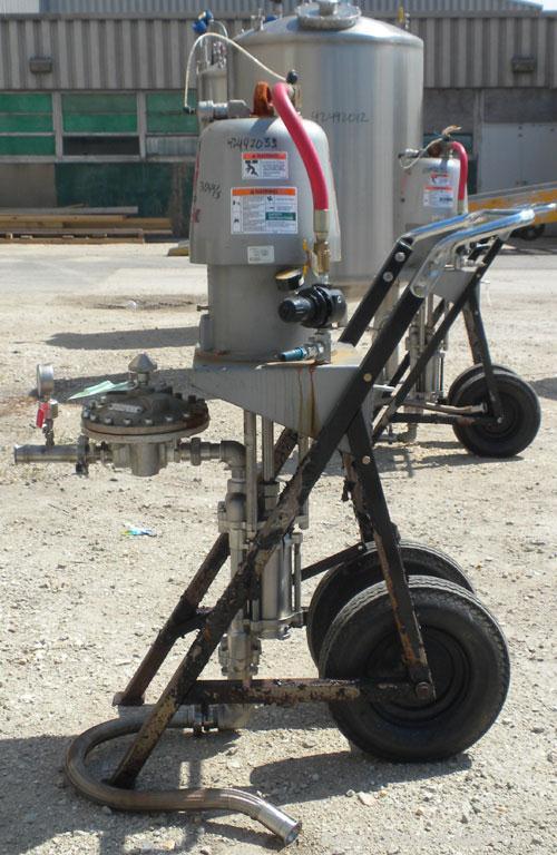 Used Graco Air Operated Bulldog High-Flo Circulation Pump, Part #220578, Series K02C, 304 Stainless Steel. Rated 24 gallons per minute (91 liters), ratio 4 to 1. Maximum air working pressure 100 psi,...