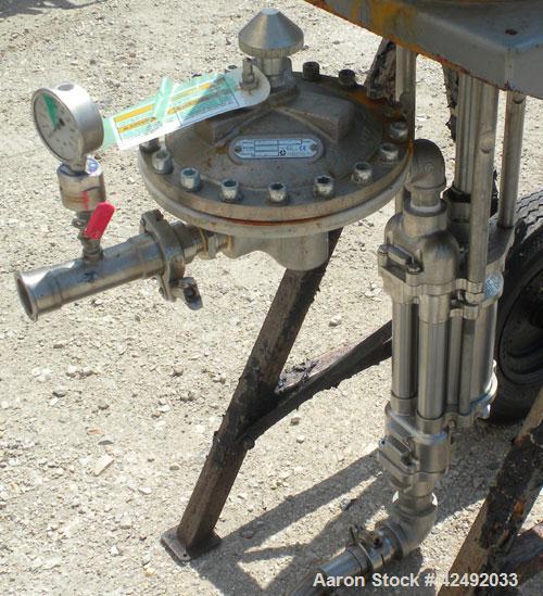 Used Graco Air Operated Bulldog High-Flo Circulation Pump, Part #220578, Series K02C, 304 Stainless Steel. Rated 24 gallons per minute (91 liters), ratio 4 to 1. Maximum air working pressure 100 psi,...