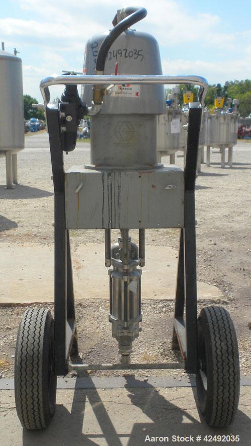 Used Graco Air Operated Bulldog High-Flo Circulation Pump, Part #220578, Series K02C, 304 Stainless Steel. Rated 24 gallons per minute (91 liters), ratio 4 to 1. Maximum air working pressure 100 psi,...