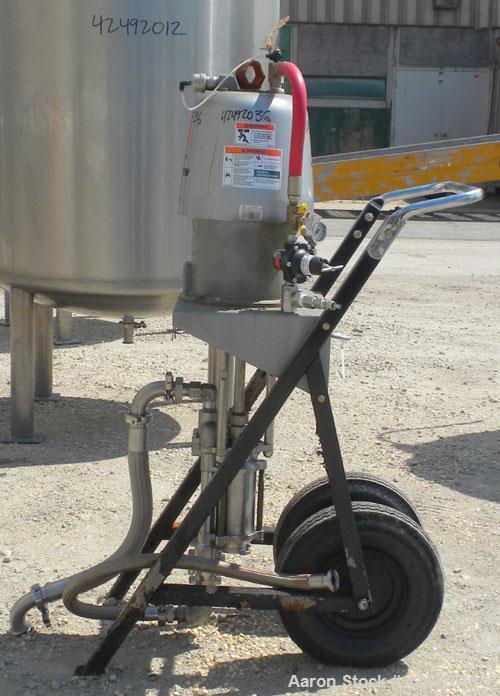 Used Graco Air Operated Bulldog High-Flo Circulation Pump, Part #220578, Series E05C, 304 Stainless Steel. Rated 24 gallons per minute (91 liters), ratio 4 to 1. Maximum air working pressure 100 psi,...