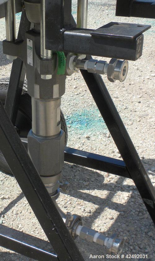 Used Graco Air Operated King Dura-Flo Circulation Pump, Part #237286, Series B03B, 304 Stainless Steel. Rated 3.4 gallons per minute at 60 cycles per minute, ratio 65 to 1. Maximum air working pressu...