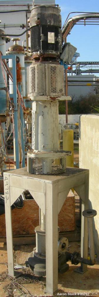 USED: Nagle single stage centrifugal vertical slurry pump, type CDORIS, size 1.5. 20 gpm @ 110 ft/hd. 7.5 hp, 1745 rpm, 460V. Frame 119-OQ pump.