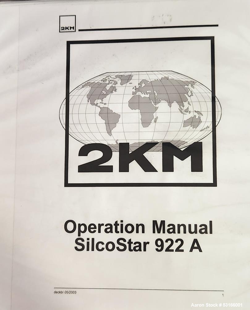 2KM Mix and Metering System, Model SilcoStar 922A