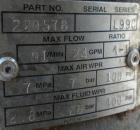 Used Graco Air Operated Bulldog High-Flo Circulation Pump, Part #220578, Series L99C, 304 Stainless Steel. Rated 24 gallons per minute (91 Liters), ratio 4 to 1. Maximum air working pressure 100 psi,...