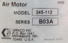 Used Graco Air Operated King Dura-Flo Circulation Pump, Part #237286, Series B03B, 304 Stainless Steel. Rated 3.4 gallons per minute at 60 cycles per minute, ratio 65 to 1. Maximum air working pressu...